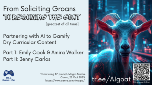 Presentation Cover: From Soliciting Groans to Becoming the GOAT [Greatest of all time]